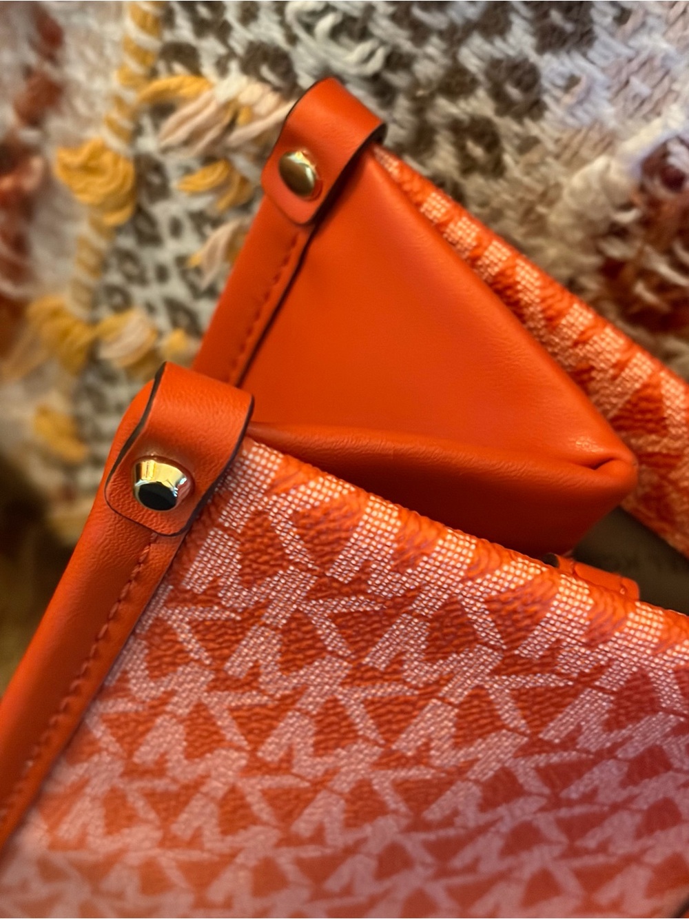 Michael Kors Orange Ombre Signature Tote - Picture 3 of 7